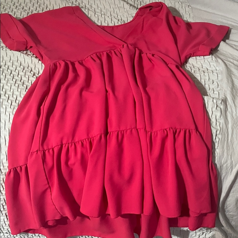 SHEIN Pink Ruffle Mini Dress